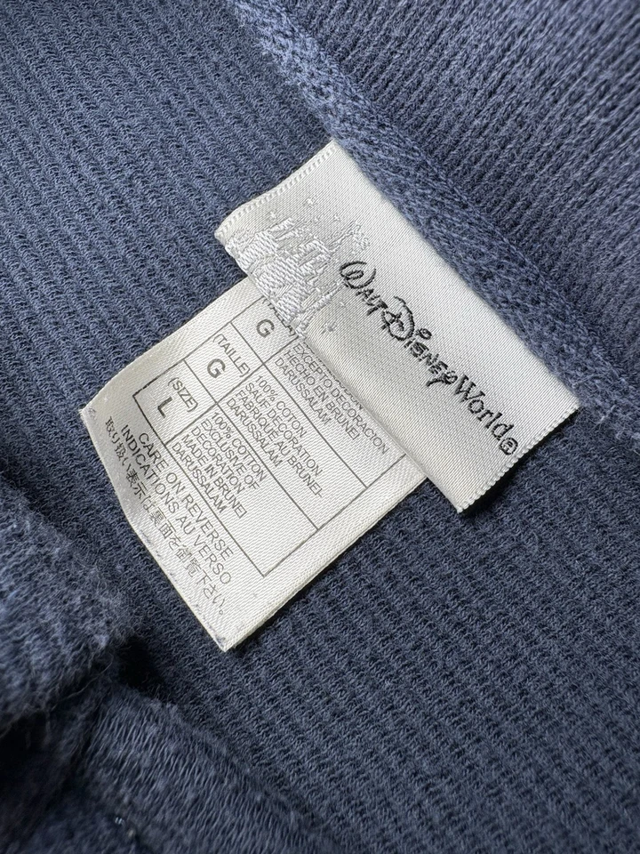 Camisa Polo Vintage Walt Disney World Para Hombre Bordada Mickey Mouse 1971 Talla L Foto 4 de 4