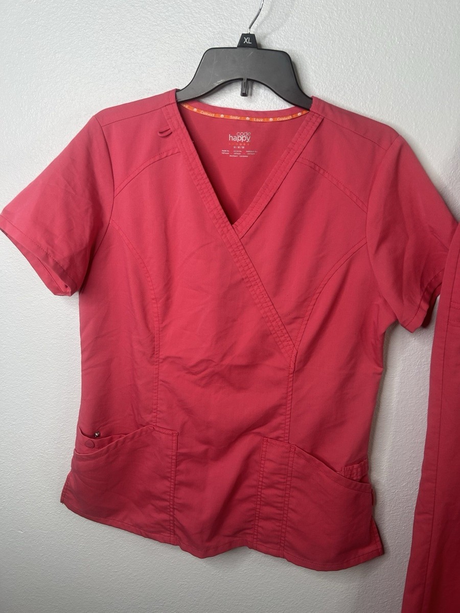 Code Happy Medium Scrub Top & Small Scrub Pants View 2