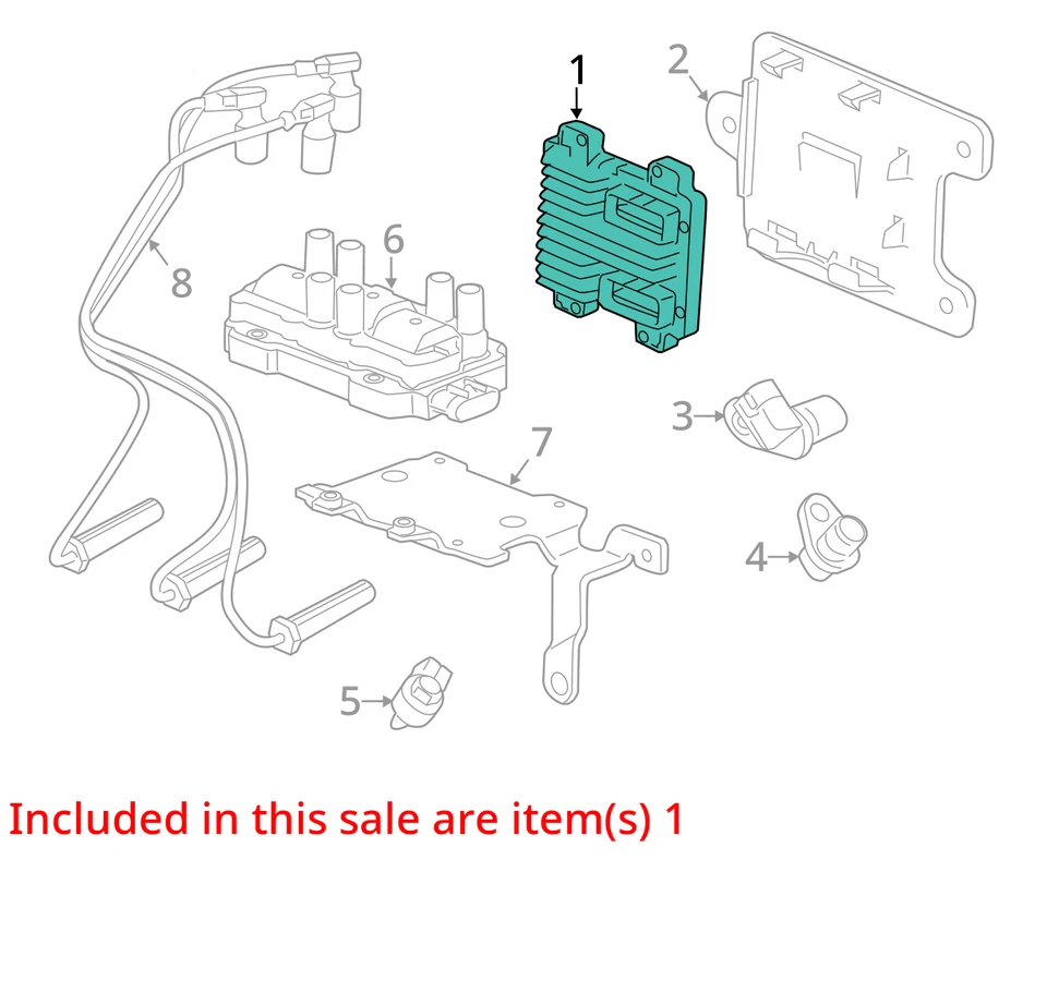 Módulo de control electrónico ECM del motor 2,4 L compatible con 07-12 MALIBU 1713663 Foto 3 de 4