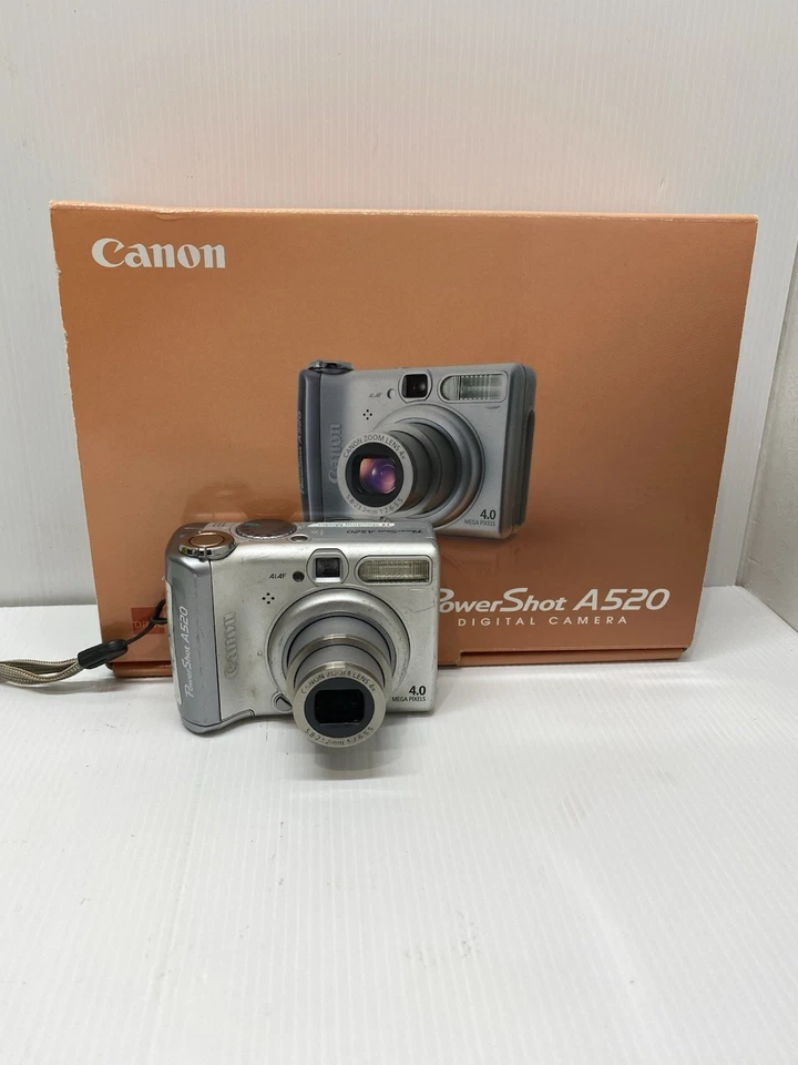 CANON PowerShot A 520 4MP Digital Camera 4xOptical Zoom In Box - Working - Image 2 of 4