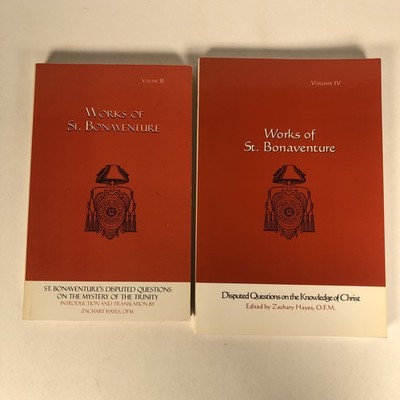 WORKS OF ST. BONAVENTURE Hayes Lot Of 2 - Disputed Questions Volumes III & IV