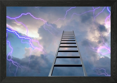 Difficulties on the way up Framed Wall Art Poster Canvas Print Picture