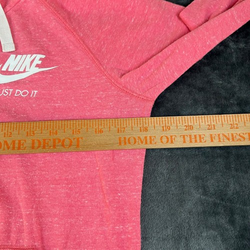 Nike Full Zip Hoodie Just Do It Logo Activewear Jacket Pockets Pink Womens Small - Picture 8 of 11