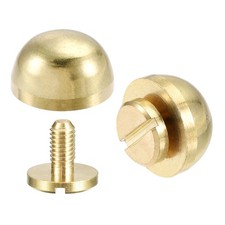 12x6.5mm Round Studs Rivet Purse Handbag Feet Spike Brass 8 Sets