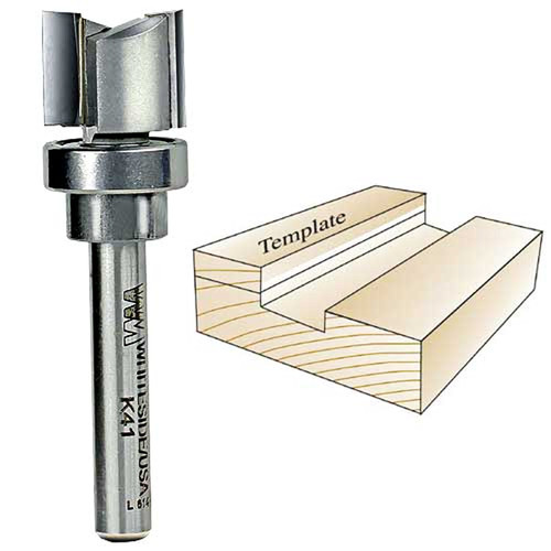 Whiteside Keller Template Bit 1/4 in. SH x 5/8 in. CD x 1/2 in. CL K41