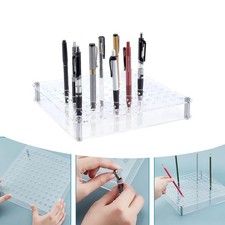 Acrylic Pen Holder 120 Slots Transparent Eyebrow Pencil Stand Pen Organizer