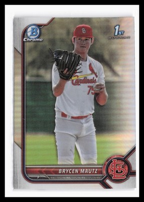 2022 Bowman Draft Chrome Refractor #BDC-124 Brycen Mautz Cardinals 1st RC 5