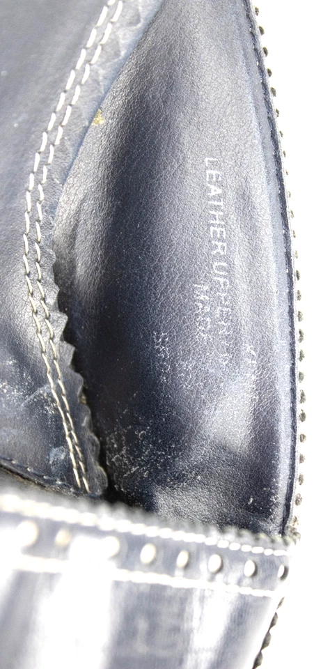 Tacones de gatito de cuero vintage Liz Claiborne | Mules azul marino | talla 8M | clase Foto 2 de 4