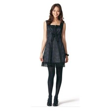 Flawless Anna Sou for Target blue metallic black DRESS 11 juniors JJJ19