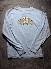 adidas Originals Graphic Skateboard L/S T-Shirt Light Blue Trefoil Logo Medium