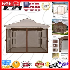 Stylish Mosquito Netting Screen for 10x10 Gazebos - Easy Setup & Elegant Design