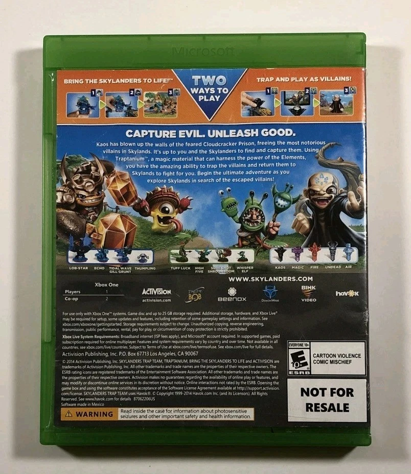 Skylanders Trap Team (Microsoft Xbox One / XB1, 2014) Game Only - Ships TODAY! - Image 2 of 4