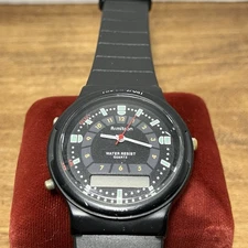 VTG Armitron Watch 20/2379 Unisex Black Analog Digital Alarm Chrono Need Battery