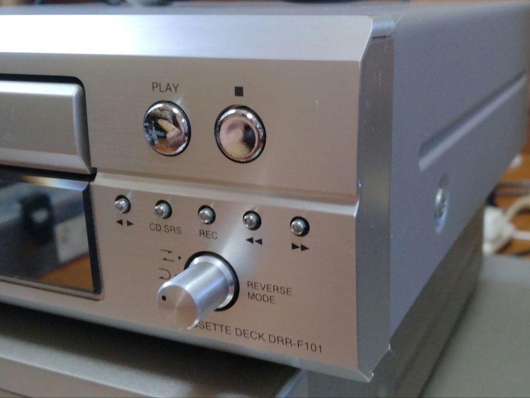 DENON DRR-F101 Cassette deck Player Silver with used tapeTDK AD