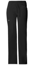 Black Cherokee Scrubs Workwear Core Stretch Drawstring Cargo Pant 24001 BLKW