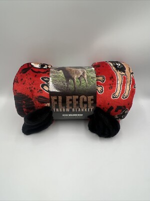 AMC The Walking Dead Fleece Blanket Featuring Daryl Dixon & Dog Brand New