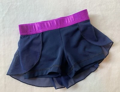 GK Elite SHORTS Leotard BLACK Gymnastics BAR Ice Skating SKIRT Child intermediat - Image 1 of 4