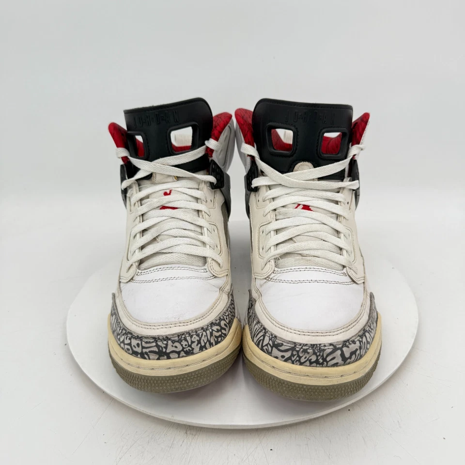 Nike Air Jordan Spizike Men 11.5 315371-122 White Cement Grey Varsity Red Shoes - Image 2 of 4