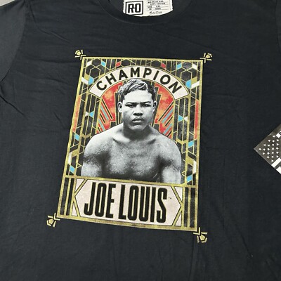 Roots Of Fight Shirt Mens XXL Black Short Sleeve Cotton Joe Louis 
