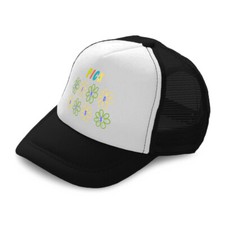 Kids Trucker Hat Pick Kindness Flowers Polyester Boys Caps  Girls Caps