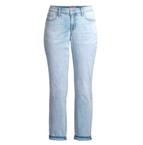 SV Bagi Light Wash Blue Paramint Mid Rise Boyfriend Tapered Straight Jeans 0S