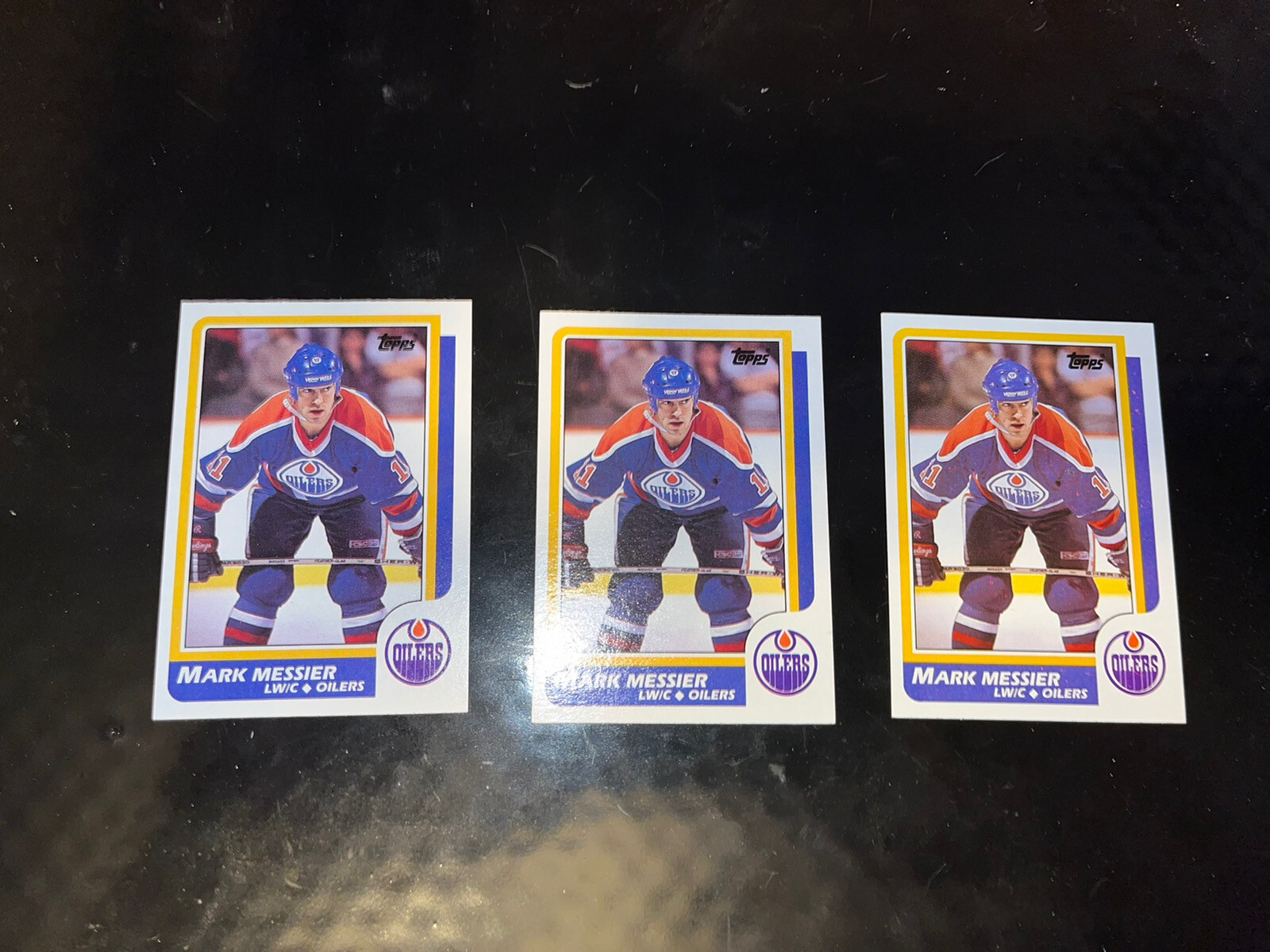 1986-87 Topps Hockey Mark Messier #186 NM or Better. Lot of 3
