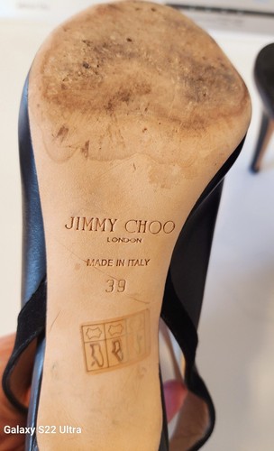Jimmy Choo London Black Leather Zip Open Toe Open Back Bootie Heel Shoe 38 8 - Picture 17 of 24