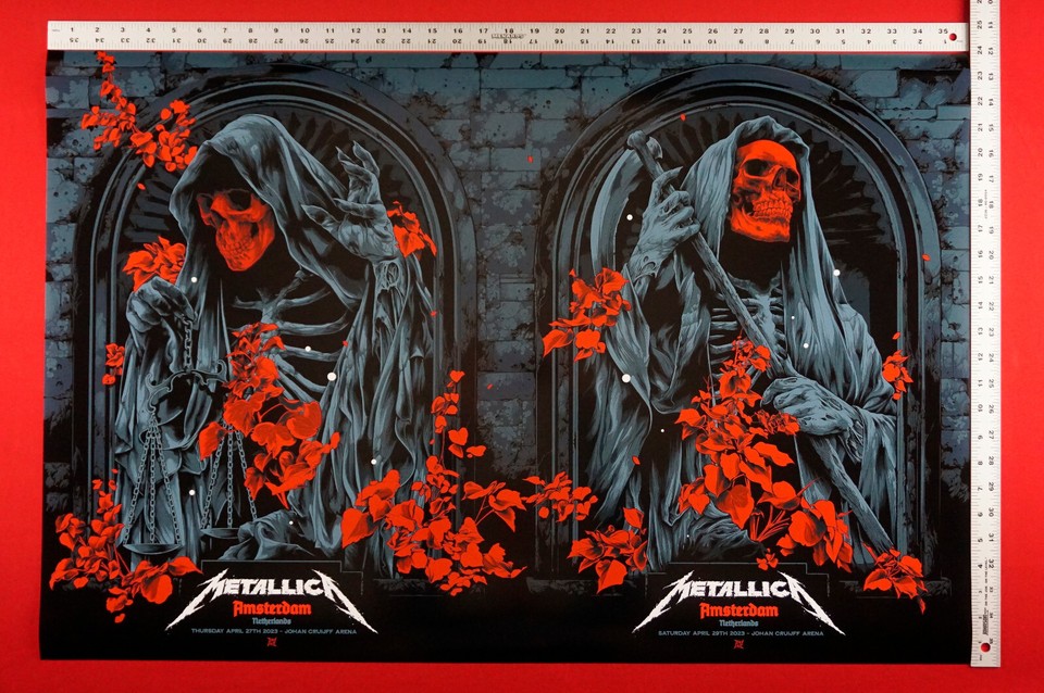 Metallica 2023 Amsterdam M72 Concert Promotion Display Poster 24X36 NEW