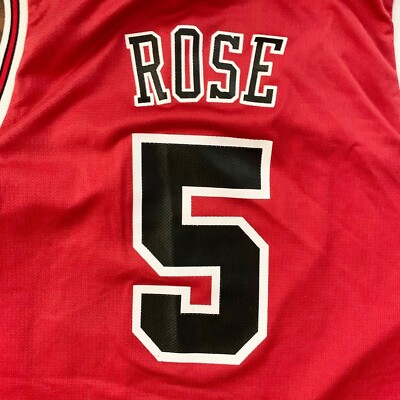 Vintage Jalen Rose Chicago Bulls Reebok Jersey Size XL Red NBA