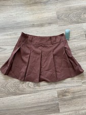 Wild Fable Women  s Pleated Brown Skirt Size Large NWT