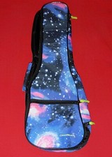 CLOUDMUSIC Ukulele Case Outer Space Pattern Padded 22inch