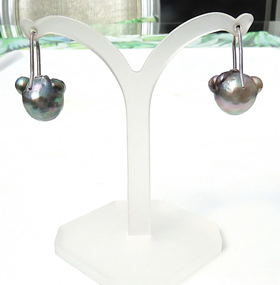 Tahiti Perlen Ohrringe Perlenohrringe Unikat Perlen Ohrringe handgefertigt 5394 - Bild 3 von 4