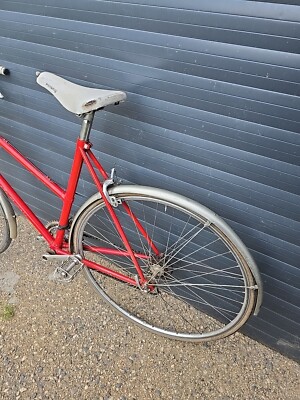 Vélo De Route Vintage Mercier, Cadre Acier Rouge 53 Cm, 10 Vitesses, 28 Pouces, France