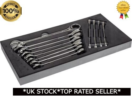 Halfords Advanced 12 Piece Ratchet Spanner Set Modular Tray Brand New - Afbeelding 1 van 4