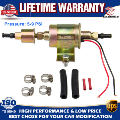 #ad 12V Universal Electric Fuel Pump High Pressure 5 9 PSI E8012S Gas Diesel Trucks $20.59