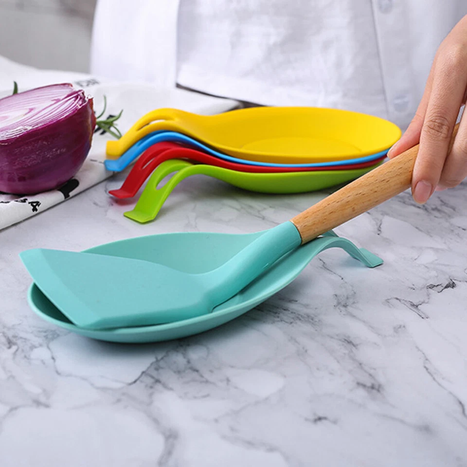 Pot Holder Kitchen Tool Silicone Spoon Mat Insulation Spoon Shelf Spoon Pad - Image 2 of 4