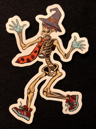 Happy Halloween Sticker The Dancing Skeleton! 2 3/4 X 3 3/4“ | eBay