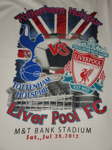 Liverpool v Tottenham Premier League Shirt Large White LFC Spurs UK Football - 第 2/10 張圖片