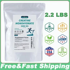 Pure Creatine Monohydrate 2.2lbs - Powder Micronized 200 Servings 5g Per Serving