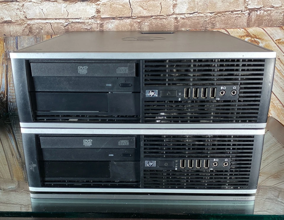 (2) HP Compaq 8000 Elite SFF E8500 Intel Core2 3.16GHz 4GB 160GB HDD No OS w/AC - Image 2 of 4