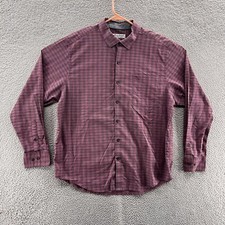 Tommy Bahama Shirt Men Extra Large Purple Pima Cotton Blend Button Up Casual