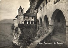 Scenic View of Santa Caterina del Sasso, Lake Maggiore, Leggiuno, Italy Postcard