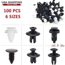 100Pcs Bumper Clips Rivet FENDER TRIM Car Auto Push Pin FASTENER PANEL Retainer