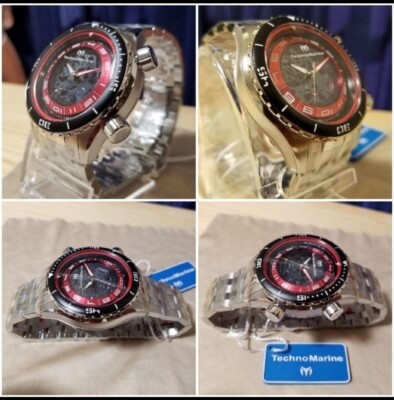 Seiko NH70 Manta Mechanical Red Dial Technomarine | eBay