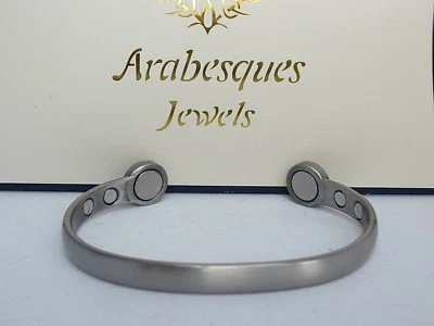 ARABESQUES JEWELS TOP QUALITY HIGH STRENGTH BIO HEALING MENS COPPER MAGNETIC BRACELET PEWTER AJMB