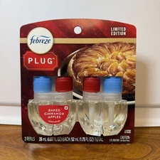 Febreze Plug-In BACKED CINNAMON APPLES Scented Oil Refill 2 ct.