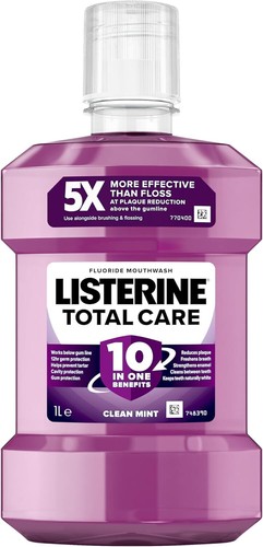 Listerine Mouthwash, Total Care Stay White, Gum Treatment Antibacterial 500ml 1L - Picture 26 of 68