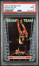 1992-93 Topps Stadium Club Beam Team Reggie Miller #7 PSA 9 MINT HOF Fresh Slab