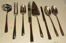 8 Pc LENOX Stainless Flatware MIDDLETON Serving Lot Stainless 18/10 Discontinued