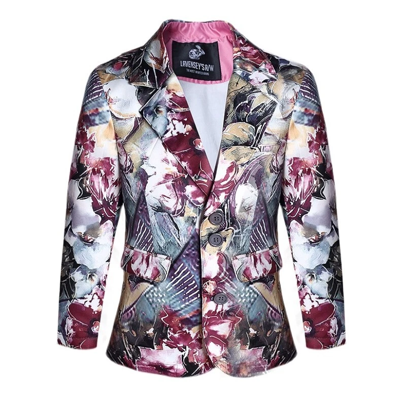 Boys floral deals blazer